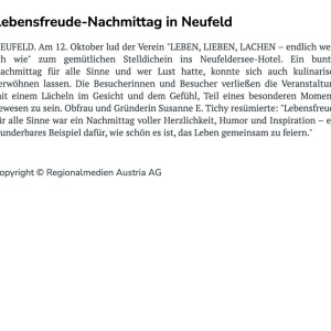 Lebensfreude-Nachmittag in Neufeld