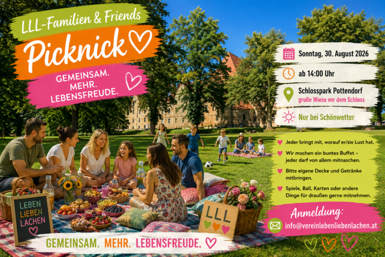 NÖ/Pottendorf  LLL-Family & Friends Picknick mit LEBEN,LIEBEN,LACHEN – Botschafterin Birgit Kusolitsch